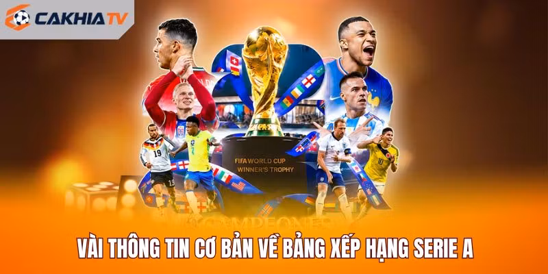 Vài thông tin cơ bản về Bảng xếp hạng Serie A